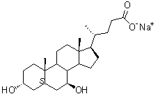 结构式 CAS# 2898-95-5, 熊去氧胆酸钠盐