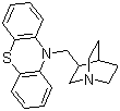 structure of CAS# 29216-28-2, Mequitazine;10-(1-Azabicyclo[2.2.2]oct-3-ylmethyl)-10H-phenothiazine