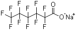 结构式 CAS# 2923-26-4, 全氟己酸钠