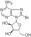 structure of CAS# 2946-39-6, 8-Bromoadenosine;(2R,3R,4S,5R)-2-(6-amino-8-bromopurin-9-yl)-5-(hydroxymethyl)oxolane-3,4-diol