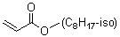 structure of CAS# 29590-42-9, 2-Propenoic acid, isooctyl ester;IO-AA; Isooctyl acrylate; Light Acrylate IO-A; SR 440
