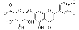 结构式 CAS# 29741-10-4, 四羟黄酮-7-beta-D-葡糖苷酸