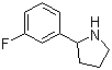 结构式 CAS# 298690-72-9, 2-(3-氟苯基)-吡咯烷