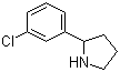 structure of CAS# 298690-74-1, 2-(3-Chlorophenyl)pyrrolidine