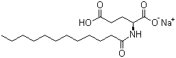 结构式 CAS# 29923-31-7, 月桂酰谷氨酸钠