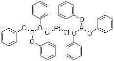 结构式 CAS# 30053-58-8, 二(亚磷酸三苯酯)二氯化铂(II)