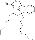 结构式 CAS# 302554-80-9, 2-溴-9,9-二辛基芴