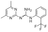 structure of CAS# 303094-67-9, 1-(4,6-dimethylpyrimidin-2-yl)-3-[2-(trifluoromethyl)phenyl]guanidine;ZINC69391;2-(4,6-Dimethylpyrimidin-2-yl)-1-[2-(trifluoromethyl)phenyl]guanidine
