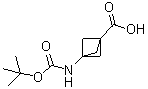 结构式 CAS# 303752-38-7, 3-(叔丁氧羰基氨基)双环[1.1.1]戊烷-1-羧酸