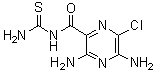 结构式 CAS# 30478-39-8, 3,5-二氨基-N-(氨基硫代甲酰基)-6-氯-2-吡嗪甲酰胺