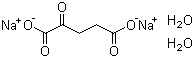structure of CAS# 305-72-6, Disodium 2-oxoglutarate dihydrate;2-Oxopentanedioic acid disodium salt dihydrate; 2-Ketoglutaric acid disodium salt dihydrate