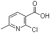 structure of CAS# 30529-70-5, 2-Chloro-6-methylnicotinic acid;2-Chloro-6-methyl-3-pyridinecarboxylic acid