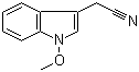 结构式 CAS# 30536-48-2, Caulilexin C; 1-甲氧基-3-吲哚乙腈