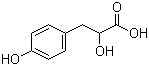结构式 CAS# 306-23-0, 3-(4-羟基苯基)乳酸; 3-(4-羟基苯基)-2-羟基丙酸