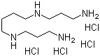 structure of CAS# 306-67-2, Spermine hydrochloride;N1,N4-Bis(3-aminopropyl)-1,4-butanediamine hydrochloride; Spermine tetrahydrochloride