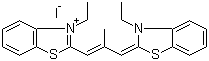 structure of CAS# 3065-79-0, 3,3'-Diethyl-9-methylthiacarbocyanine iodide;3-Ethyl-2-[3-(3-ethyl-3H-benzothiazol-2-ylidene)-2-methylprop-1-enyl]benzothiazolium iodide
