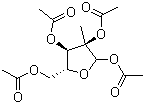 结构式 CAS# 306960-25-8, 2-C-甲基-D-呋喃核糖四乙酸酯
