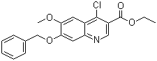 结构式 CAS# 307353-90-8, 4-氯-6-甲氧基-7-苄氧基喹啉-3-甲酸乙酯