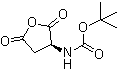 结构式 CAS# 30750-74-4, N-叔丁氧羰基-L-天冬氨酸酐