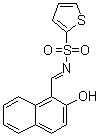 结构式 CAS# 307543-71-1, N-[(2-羟基-1-萘基)亚甲基]-2-噻吩磺酰胺
