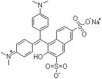 structure of CAS# 3087-16-9, Acid Green 50;C.I. 44090; Lissamine Green B; Wool Green S; [4-[4-(Dimethylamino)-alpha-(2-hydroxy-3,6-disulphonato-1-naphthyl)benzylidene]cyclohexa-2,5-dien-1-ylidene]dimethylammonium inner salt sodium salt