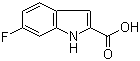 structure of CAS# 3093-97-8, 6-Fluoroindole-2-carboxylic acid;6-Fluoro-1H-indole-2-carboxylic acid