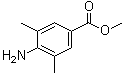 structure of CAS# 3095-48-5, 4-Amino-3,5-dimethylbenzoic acid methyl ester;Methyl 4-amino-3,5-dimethylbenzoate
