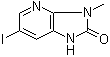 structure of CAS# 309742-29-8, 1,3-Dihydro-6-iodo-3-methyl-2H-imidazo[4,5-b]pyridin-2-one