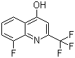 structure of CAS# 31009-31-1, 8-Fluoro-2-(trifluoromethyl)quinolin-4-ol;8-Fluoro-4-hydroxy-2-(trifluoromethyl)quinoline
