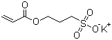 结构式 CAS# 31098-20-1, 3-丙-2-烯酰氧基丙烷-1-磺酸钾