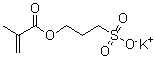 结构式 CAS# 31098-21-2, 3-磺基丙基异丁烯酸酯钾盐