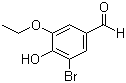 结构式 CAS# 3111-37-3, 3-溴-5-乙氧基-4-羟基苯甲醛
