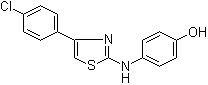 structure of CAS# 312636-16-1, 4-[[4-(4-Chlorophenyl)-2-thiazolyl]amino]phenol;SKI II