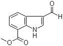 结构式 CAS# 312973-24-3, 3-醛基吲哚-7-甲酸甲酯