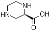 结构式 CAS# 31321-68-3, (R)-哌嗪-2-羧酸