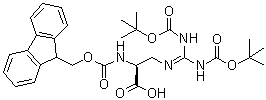 结构式 CAS# 313232-63-2, (3S)-3-羧基-6-[[(1,1-二甲基乙氧基)羰基]氨基]-10,10-二甲基-8-氧代-9-氧杂-2,5,7-三氮杂十一碳-5-烯酸 1-(9H-芴-9-基甲基)酯