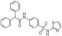 结构式 CAS# 313254-51-2, alpha-苯基-N-[4-[(2-噻唑基氨基)磺酰基]苯基]苯乙酰胺