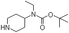 结构式 CAS# 313977-45-6, N-(乙基)-N-(哌啶-4-基)氨基甲酸叔丁酯