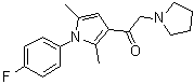 structure of CAS# 314245-33-5, 1-[1-(4-Fluorophenyl)-2,5-dimethyl-1H-pyrrol-3-yl]-2-(1-pyrrolidinyl)ethanone