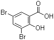 3,5-Dibromosalicylic acid molecular structure (CAS 3147-55-5)