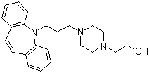 structure of CAS# 315-72-0, Opipramol;4-(3-(5H-Dibenz(b,f)azepin-5-yl)propyl)-1-piperazineethanol