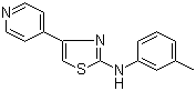 结构式 CAS# 315702-99-9, STF-62247; N-(3-甲基苯基)-4-(4-吡啶基)-1,3-噻唑-2-胺