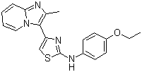 结构式 CAS# 315703-52-7, N-(4-乙氧基苯基)-4-(2-甲基咪唑并[1,2-a]吡啶-3-基)噻唑-2-胺
