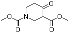 结构式 CAS# 31633-70-2, 4-氧代-1,3-哌啶二羧酸二甲酯