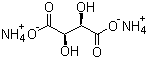 结构式 CAS# 3164-29-2, 酒石酸铵