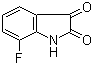 结构式 CAS# 317-20-4, 7-氟靛红; 7-氟吲哚满二酮; 7-氟-2,3-吲哚二酮