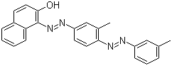structure of CAS# 3176-79-2, Solvent Red 25;Sudan Red B; 1-[[3-Methyl-4-[(3-methylphenyl)azo]phenyl]azo]-2-naphthol