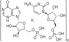 结构式 CAS# 31852-29-6, 聚 5'-肌苷酸和聚 5'-胞苷酸钾盐