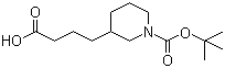 structure of CAS# 318536-95-7, 1-[(tert-Butoxy)carbonyl]-3-piperidinebutanoic acid