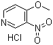 structure of CAS# 31872-61-4, 3-Nitro-4-methoxypyridine hydrochloride;4-Methoxy-3-nitropyridine hydrochloride